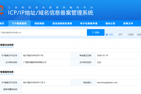 广西联成融资担保有限公司新官网