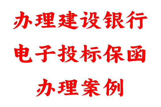 20万建设银行出具的电子投标保函