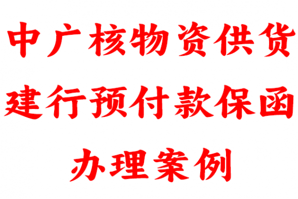 300万中广核物资供货预付款保函